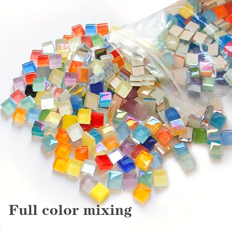 Mosaic Tiles Squares Crystal Mosaic Glass Tile For Crafts - Temu