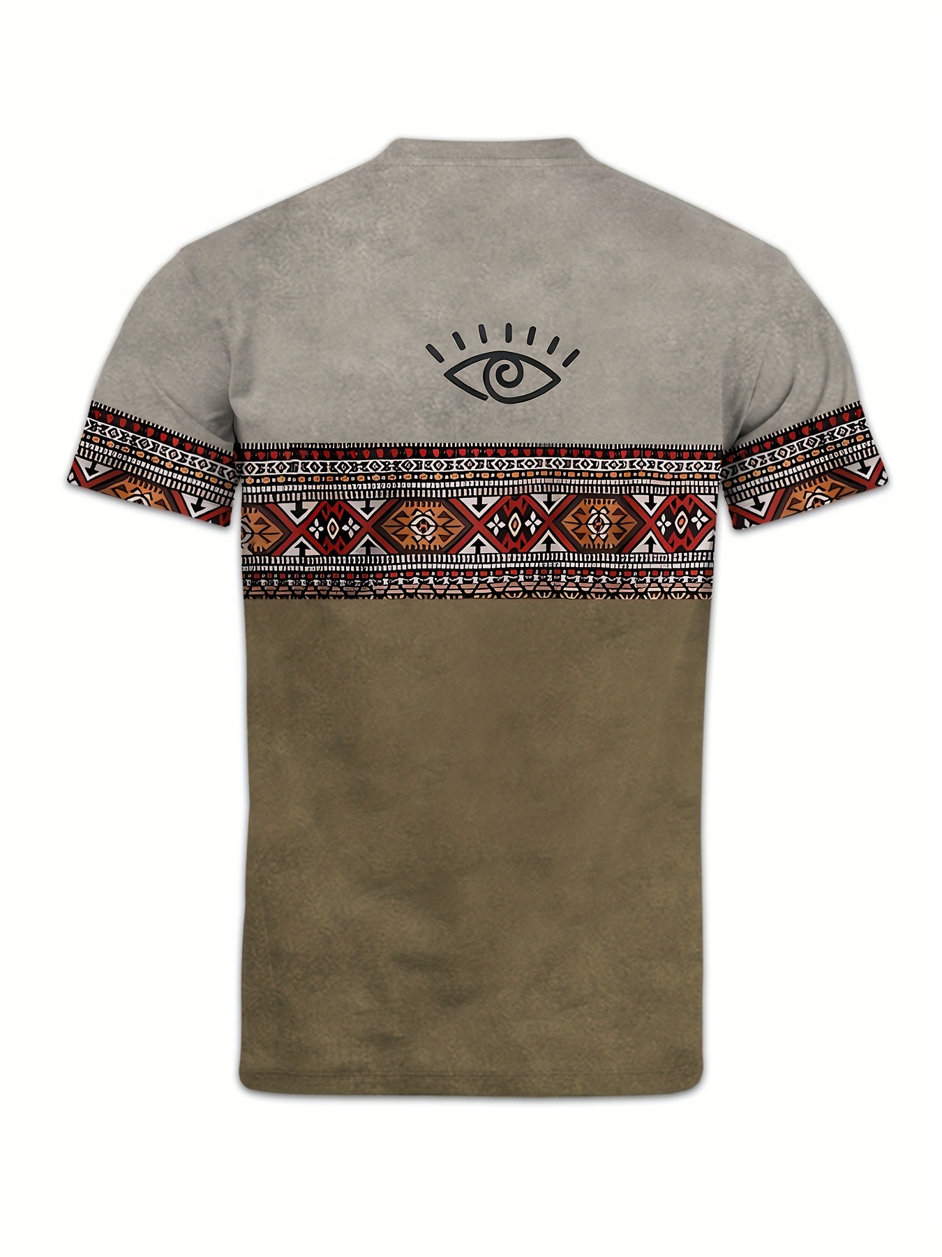 Tribal Ethnic with Egypt Symbols Men's Polo Shirt Long Sleeve T