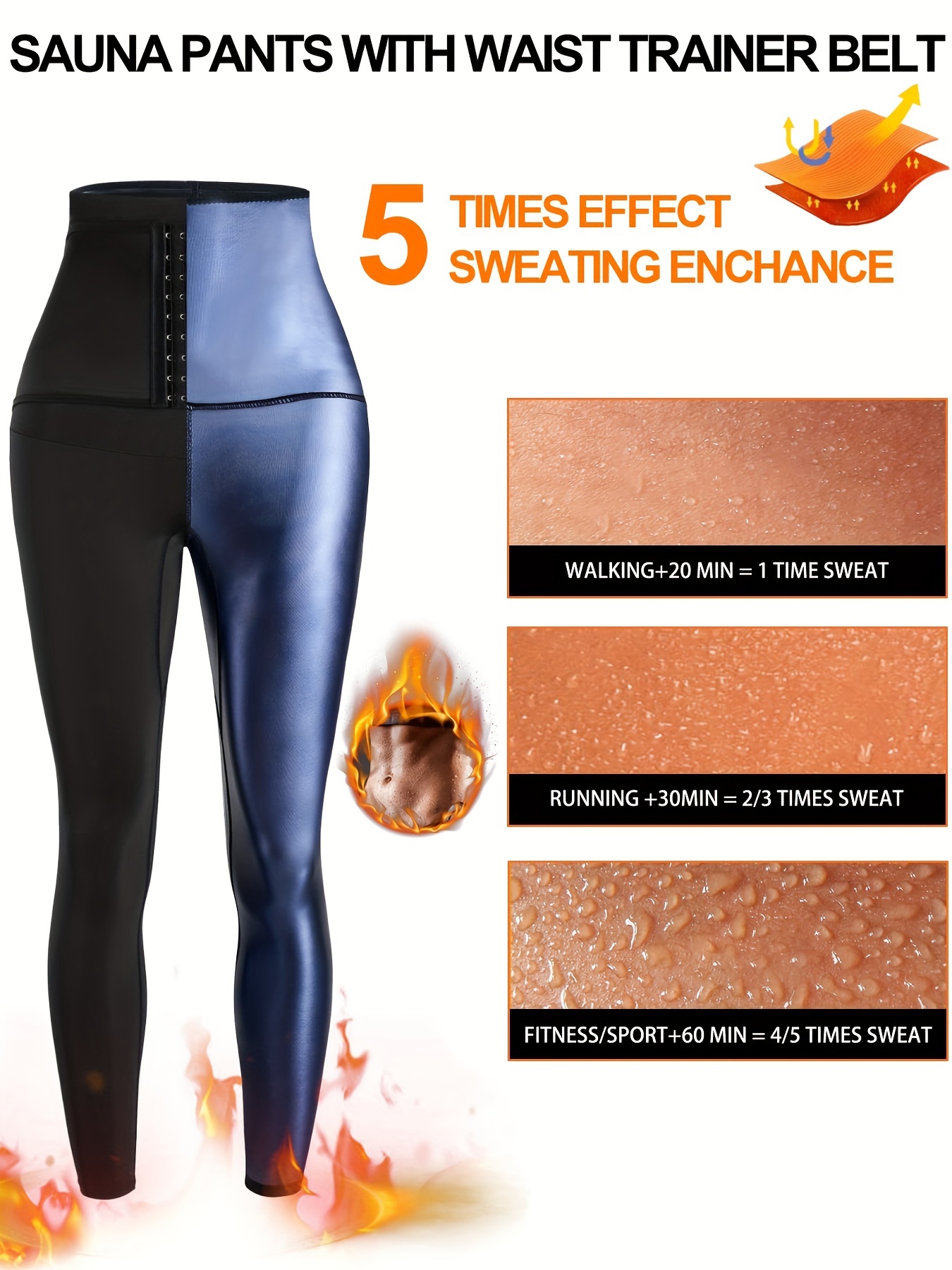 Womens Thermal Sauna Leggings For Workout, Weight Loss, And