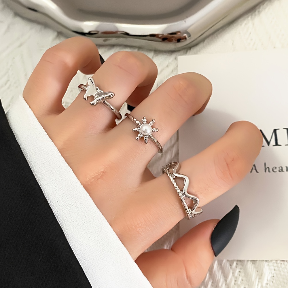 Simple Stylish Rings Joint Ring Index Finger Decoration - Temu
