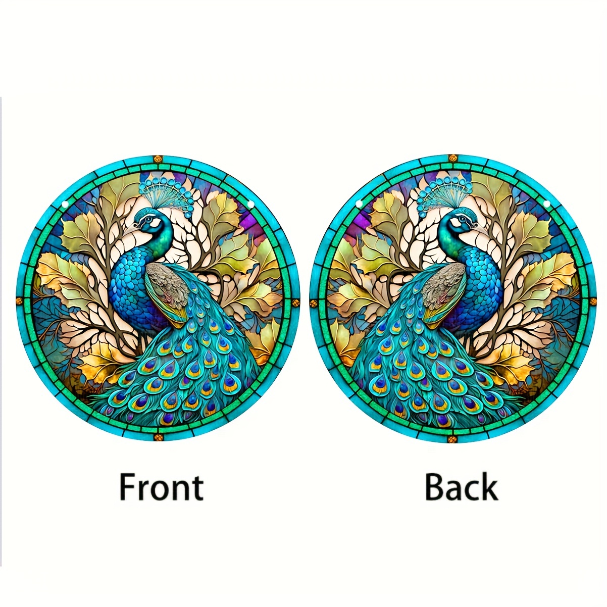 1pc 3D Peacock Stained Window Hangings, Peacock Decor Wall Art For Kitchen  Livingroom Office, October/Christmas Gift For Mom Women Aunt Sister Friend