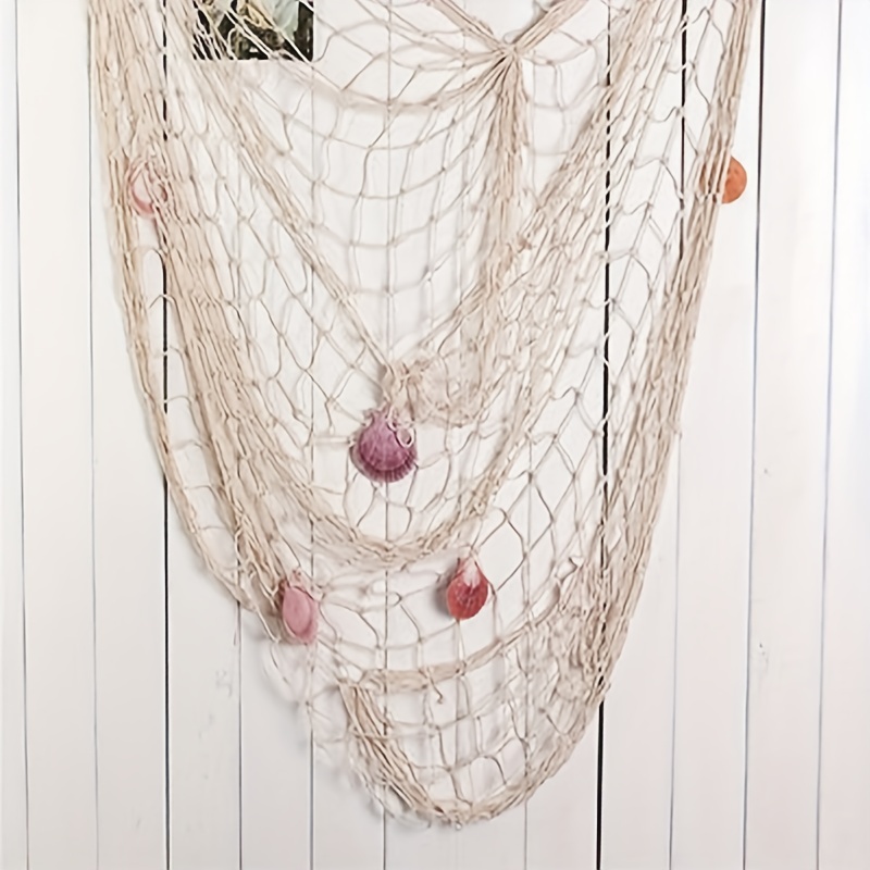 Natural Cotton Fish Net Decoration Used Mermaid Party - Temu Canada