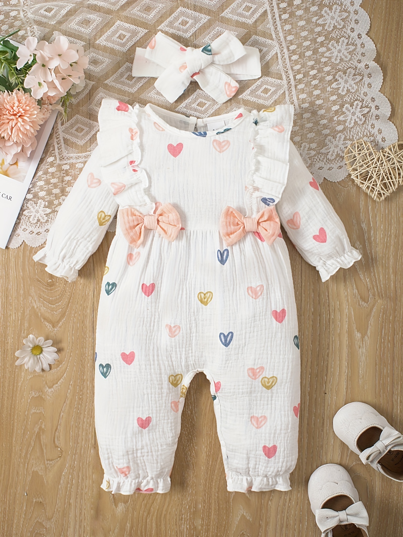 Pijama de una pieza recortado de algodón con estampado de tiburón de manga  corta a juego para bebés y niños pequeños