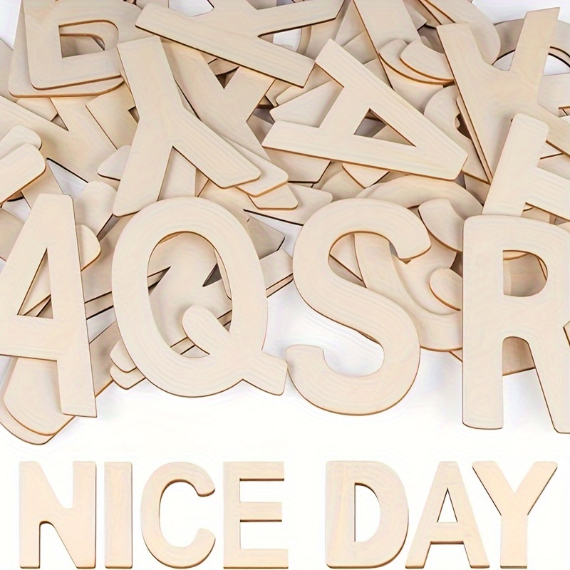 72 mini lettere in legno - alfabeto