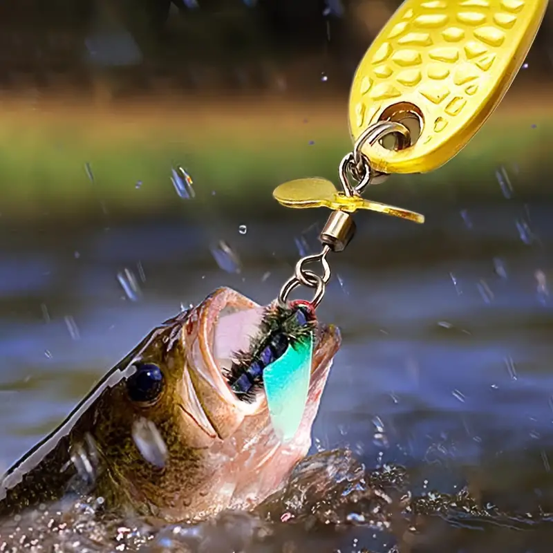 Simulated Metal Spoon Fishing Lures Propeller Salmon Bass - Temu