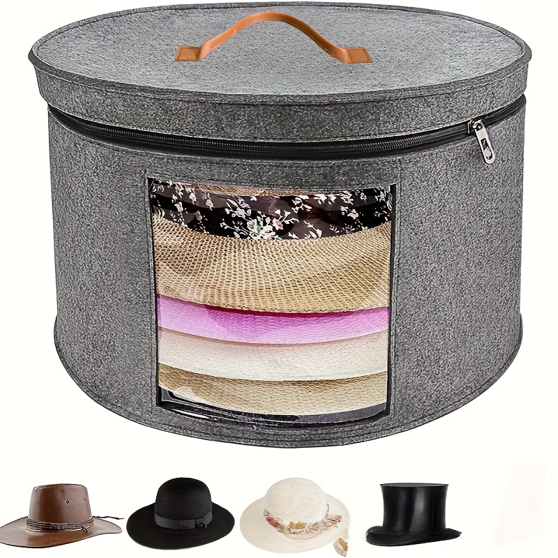 Round Hat Box For Travel And Storage Hat Organizer For Women & Men  Collapsible Hat Storage For Cowboy, Fedora, Sun Hats And More - Temu