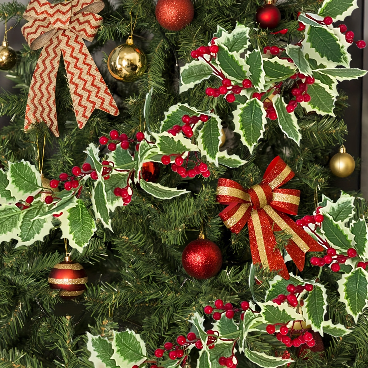 Holiday Garland-red Berry Garland-holiday Mantel Decor-christmas