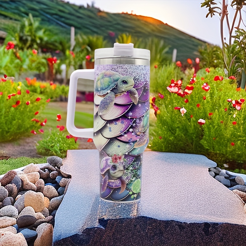 Skull Flower Tumbler With Lid Stainless Steel Water Bottle - Temu