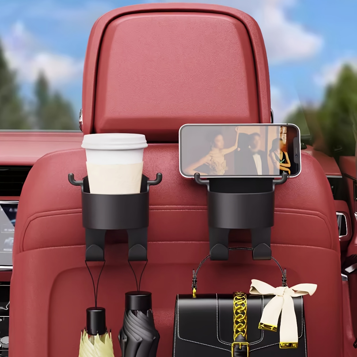 Car Seat Water Cup Holder Storage Box: Keep Your Drinks Handy & Secure in  Your Car!