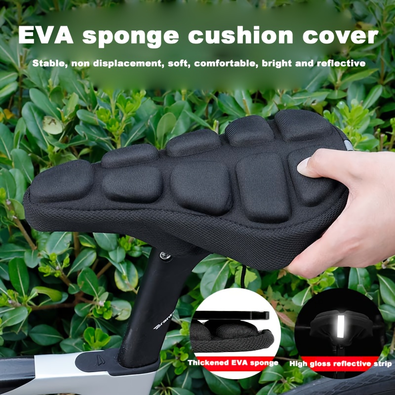

Bicycle Cushion Cover, Road Bike Shock Absorption Reflective Eva Seat Cushion Cover, Mountain Bike Riding Saddle Accessories