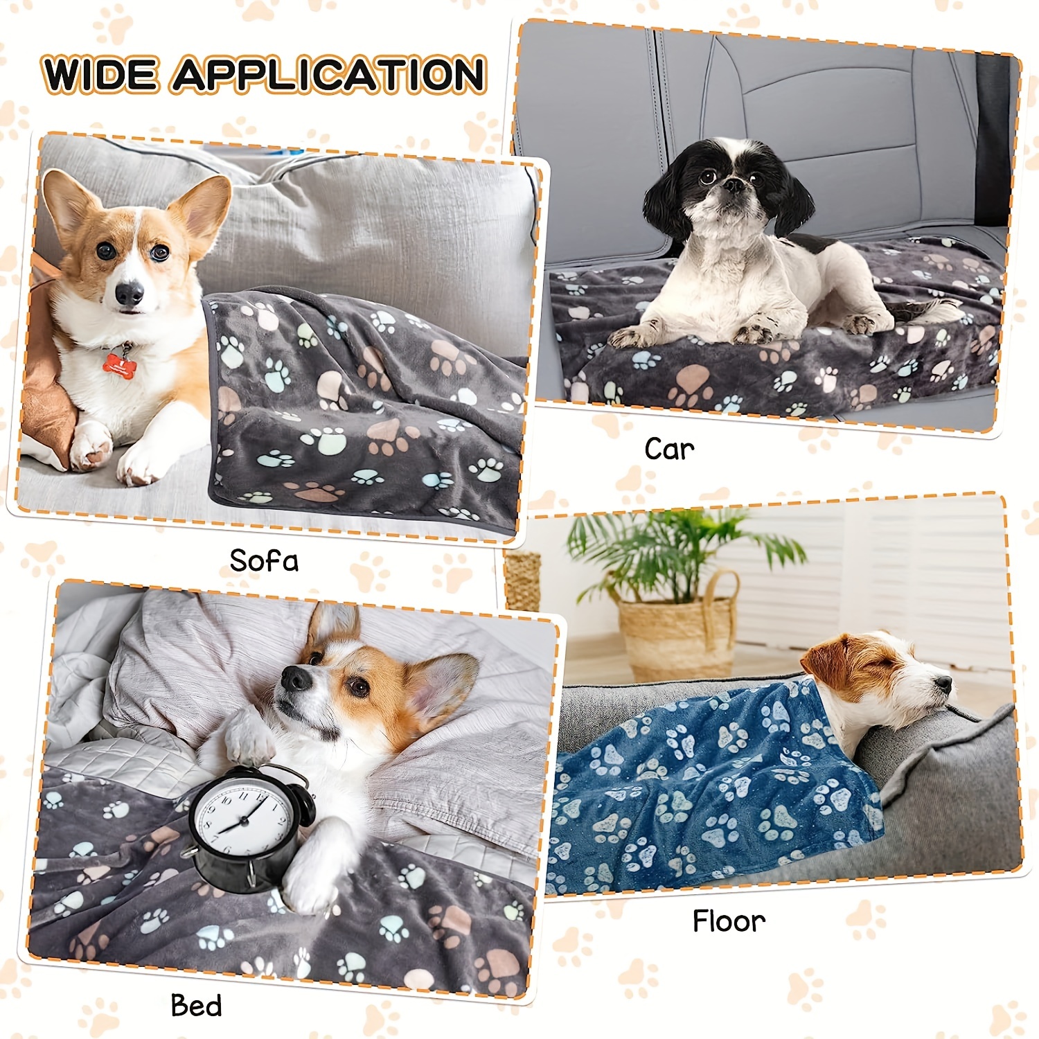 Super Soft and Premium Fuzzy Flannel Fleece Pet Dog Blanket, The