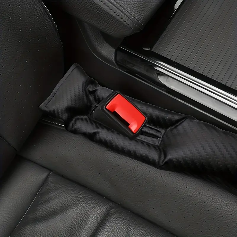 2pcs Car Seat Gap Plug Filler Faux Leather Soft Pads Auto Styling For