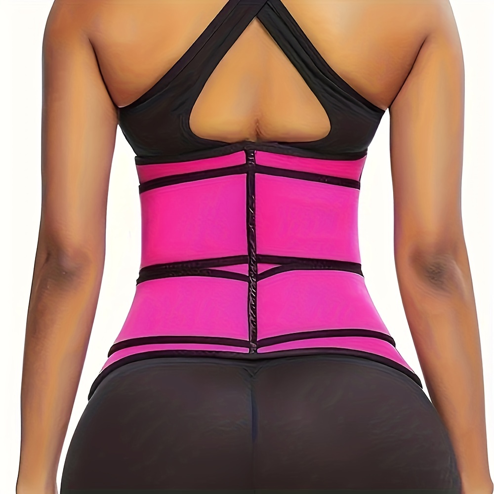 Girdle for Women Maintain Good Posture 3-Row Hooks Latex Waist Trainer  Adjustable Straps Enhanced Workout Results Chaleco Beige at  Women's  Clothing store