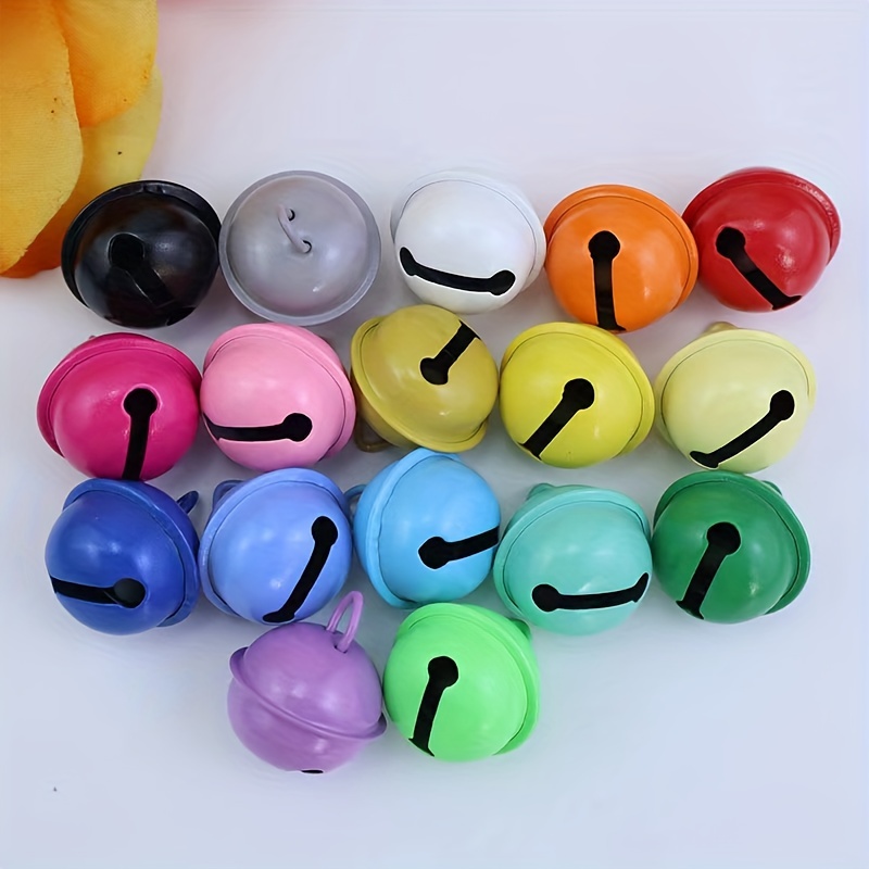 100pcs Crafts Bells 1.5cm/0.59inch Bells Colorful Christmas Metal Bell  Craft For Holiday Decoration DIY Jewelry Jewelry Making