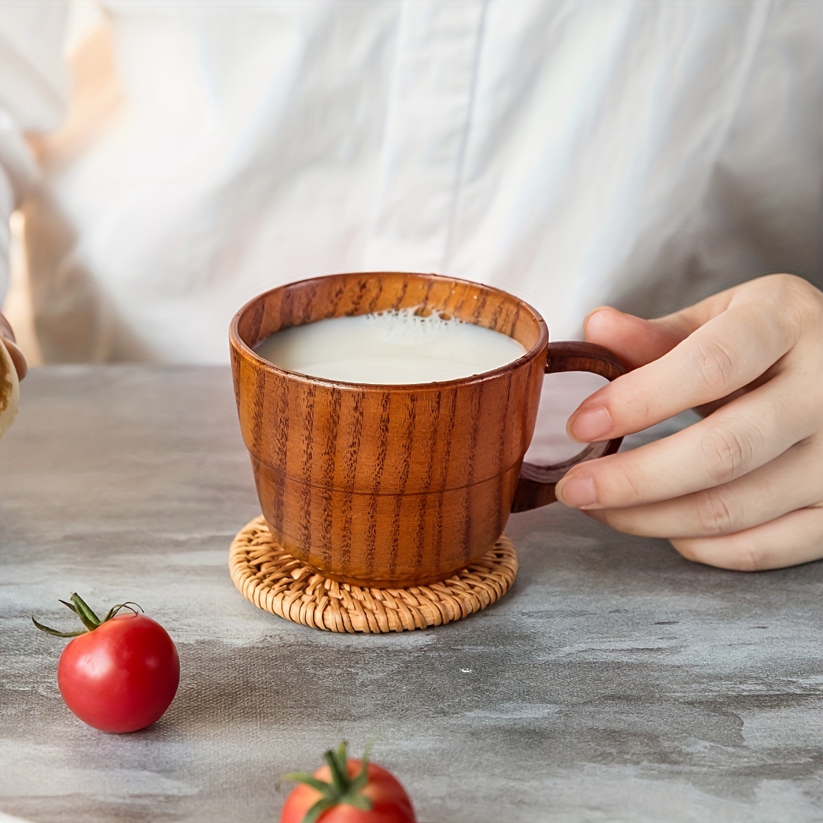 Insulated Jujube Wood Coffee Mug With Handle - Reusable Drinking Cup For  Home, School, And Office - Keep Your Beverages Hot Or Cold All Day Long -  Temu