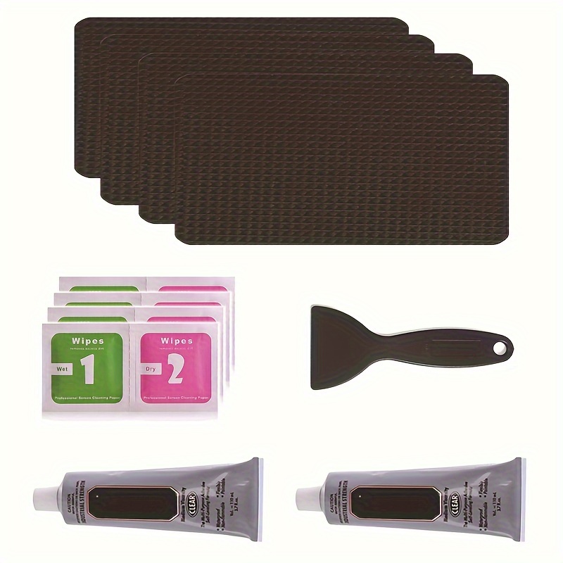 Trampoline Patch Repair Kit 4 x 4 Square Glue On Patches | Repair Holes or  tears in a Trampoline Mat