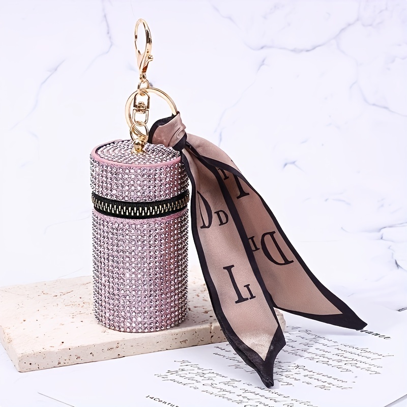 Mini Lipstick Holder Bag, Portable And Lightweight Bag For Women, Stylish  Keychain Bag With Tassel - Temu