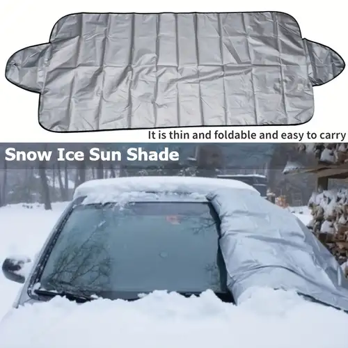SEAMETAL Car Windshield Full Cover Winter Outdoor Snow Shield Full  Protection Universal Windscreen Snow Cover Windproof Strap