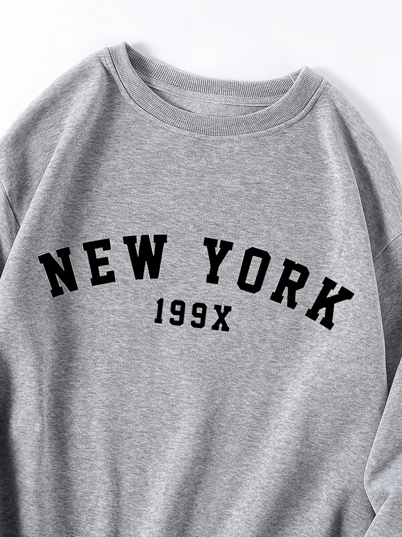 Printed Sweatshirt - Dark gray/New York City - Ladies