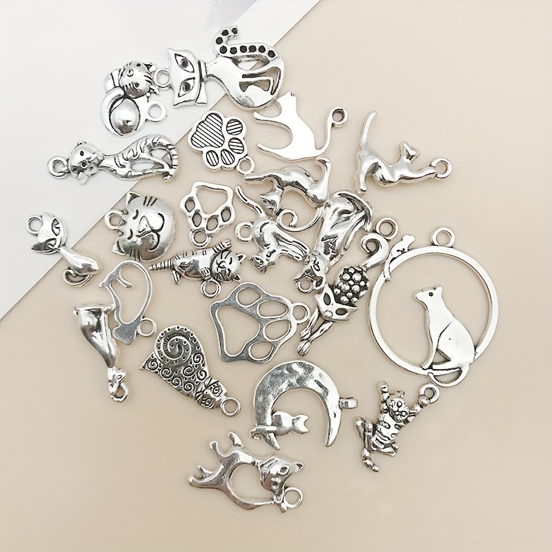 Pendants Jewelry Making Silver Color, Jewelry Making Accessories Cats