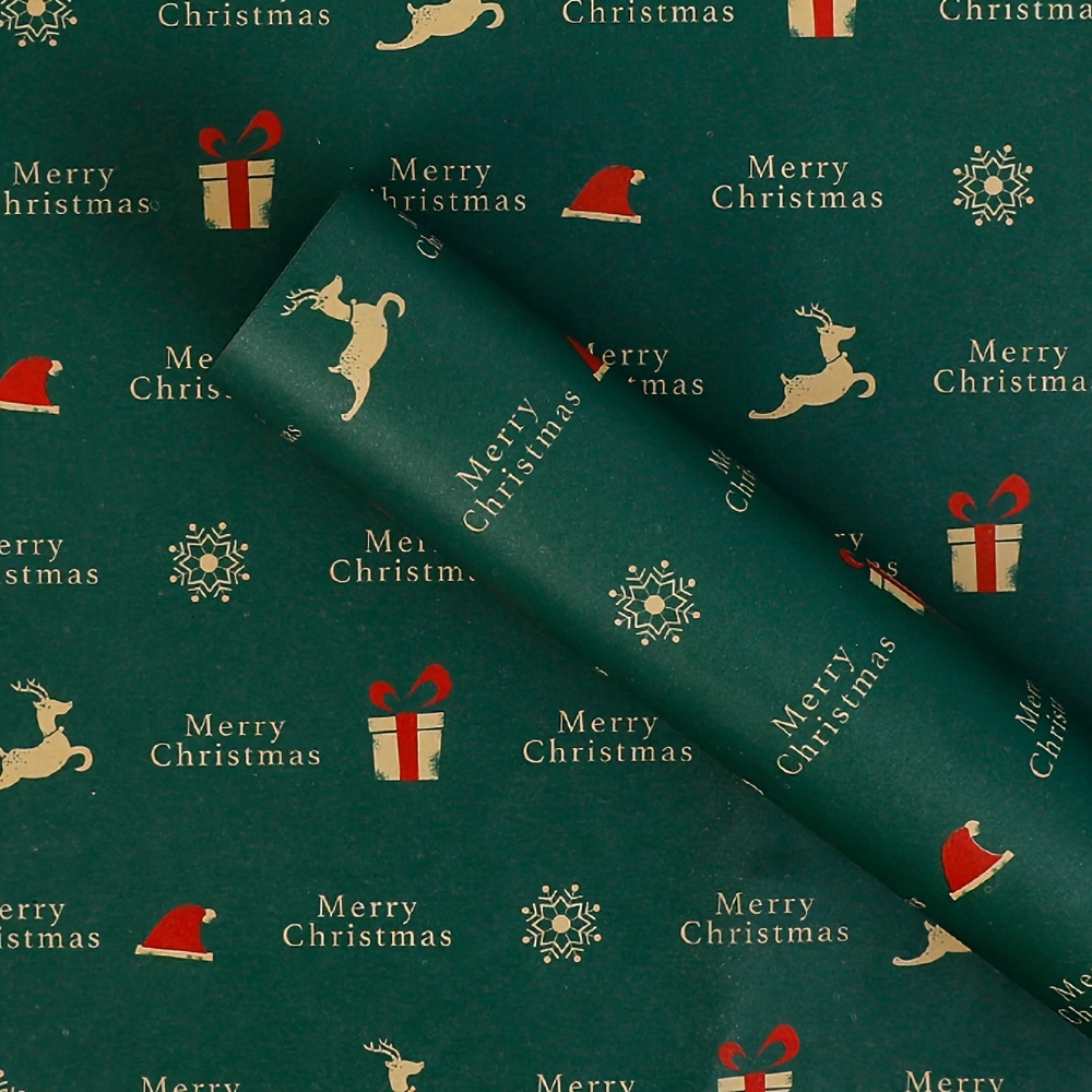 Vintage Christmas Kraft Wrapping Paper Christmas Gift Wrapping