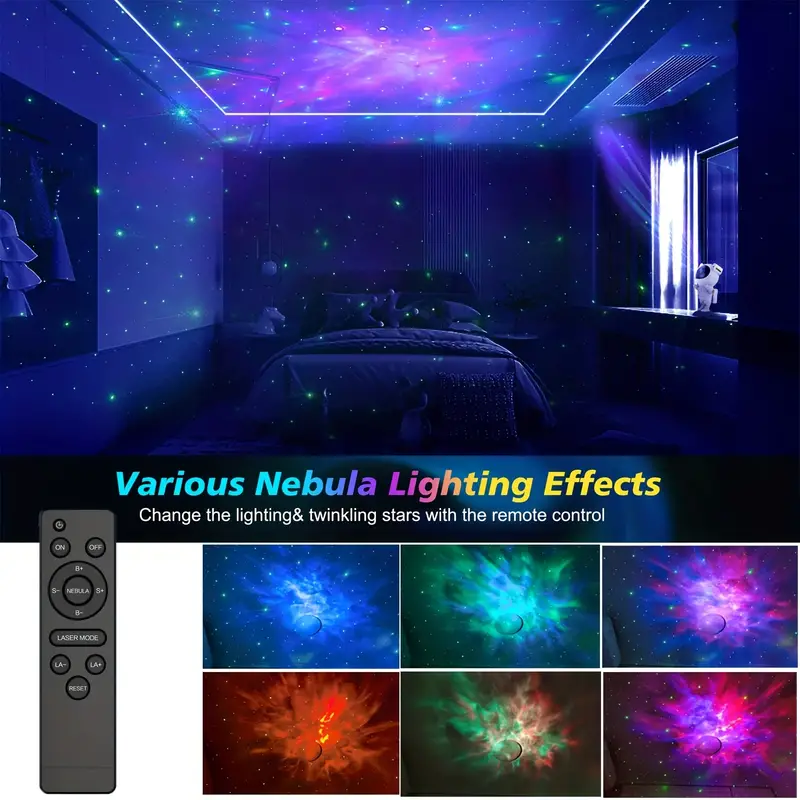 star projector galaxy night light astronaut projector with remote timer starry nebula ceiling led lamp kids room decor aesthetic tiktok space buddy astronaut galaxy projector led lights for bedroom mini cute gift for kids adults home party ceiling room decor christmas birthdays valentines day details 2