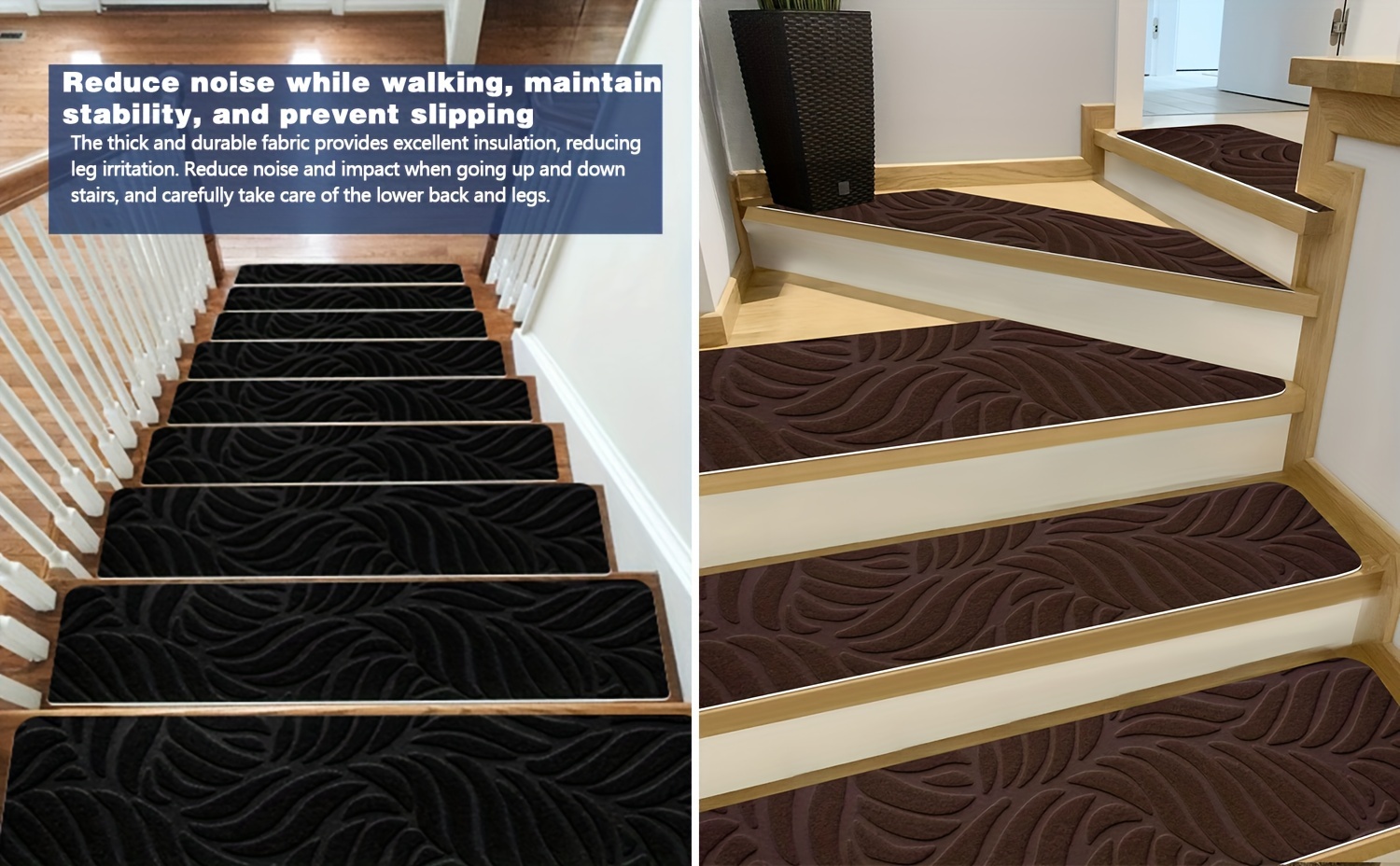 7 15pcs carpet stair treads non slip indoor carpet   stair runners for wood steps indoor stair treads non slip resistant rug slip resistant safety for pets staircase step rug reusablewashable details 1