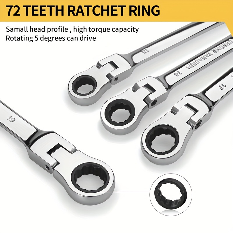 Activity Head Ratchet Wrench Combination End Wrench Set Temu
