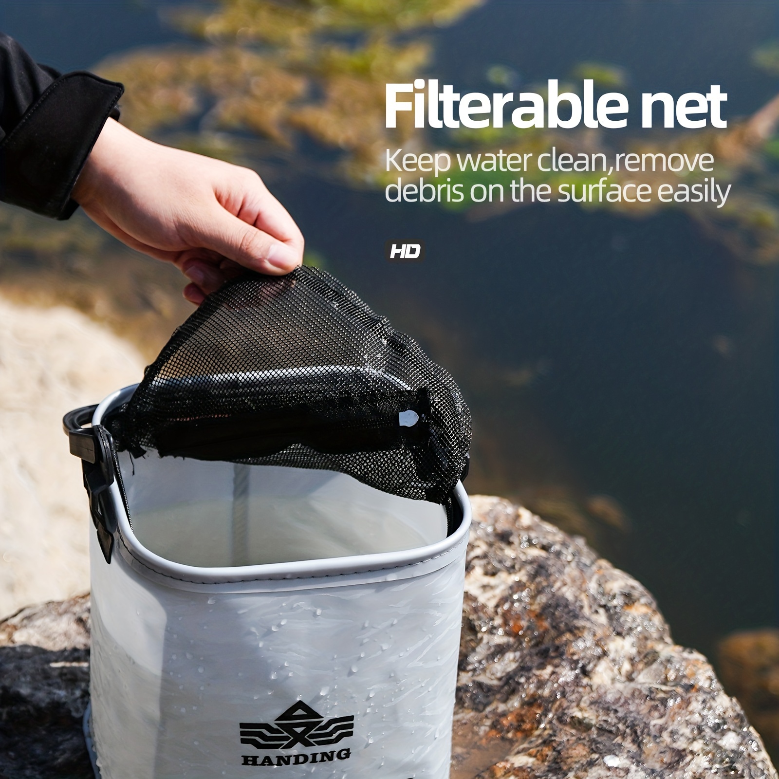 Handing Fishing Bucket Portable Fishing Water Pail For - Temu