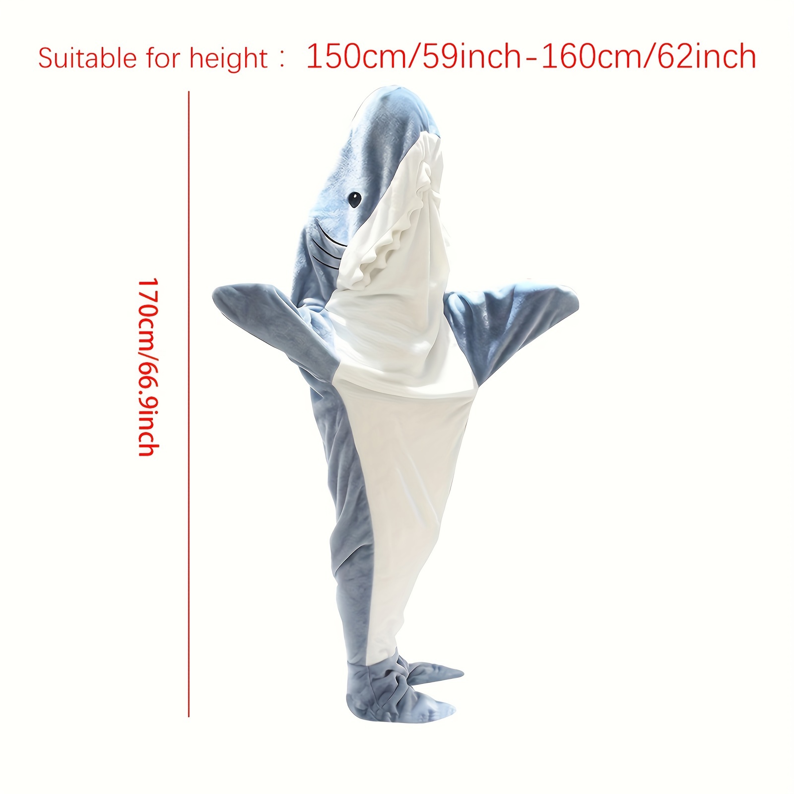  Manta de tiburón 2023 para adultos y niños, manta de tiburón  portátil, sudadera con capucha de franela súper suave y acogedora, manta de  tiburón con capucha para dormir, manta de forro