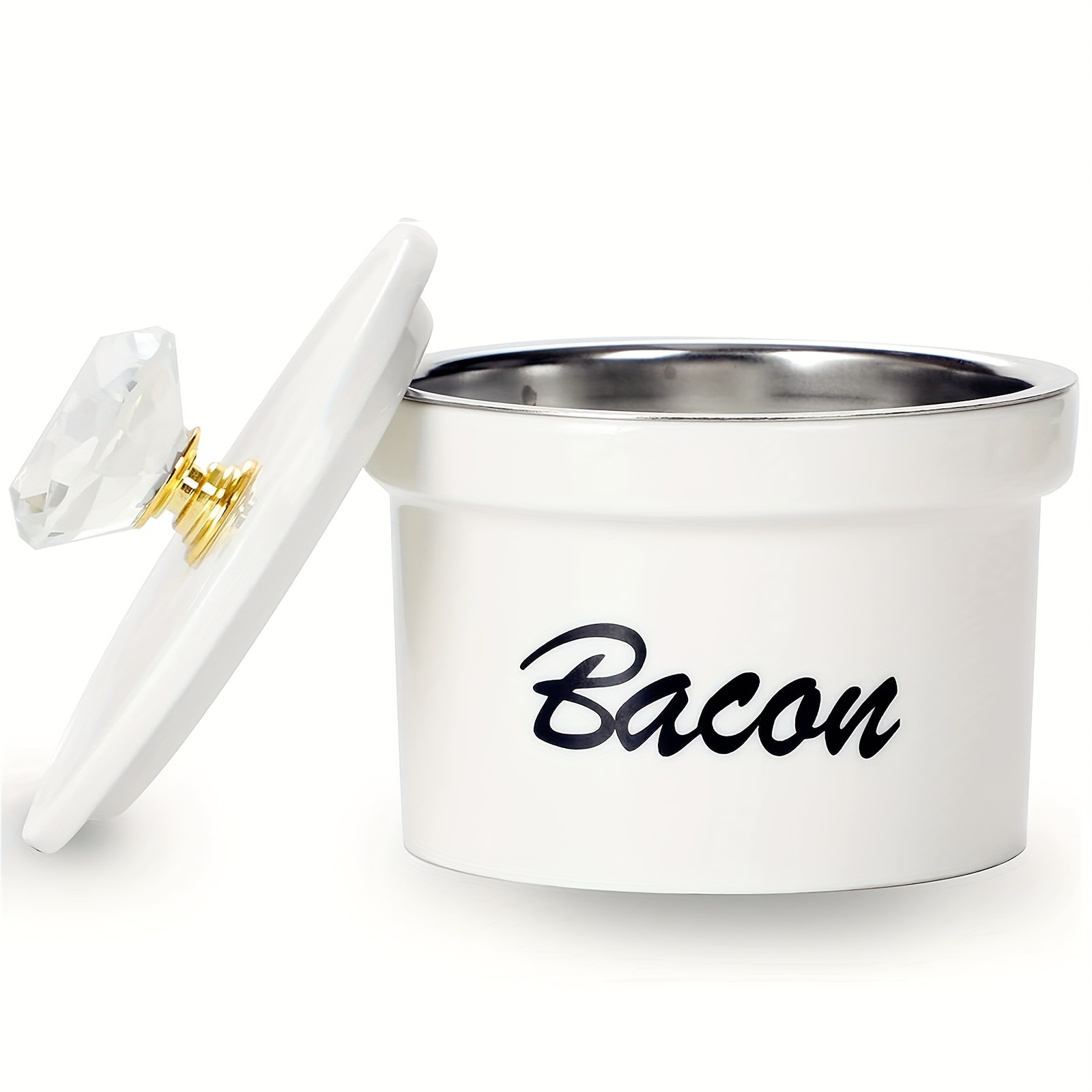 Ceramic Bacon Grease Container Keeper Coffee Sugar Can High