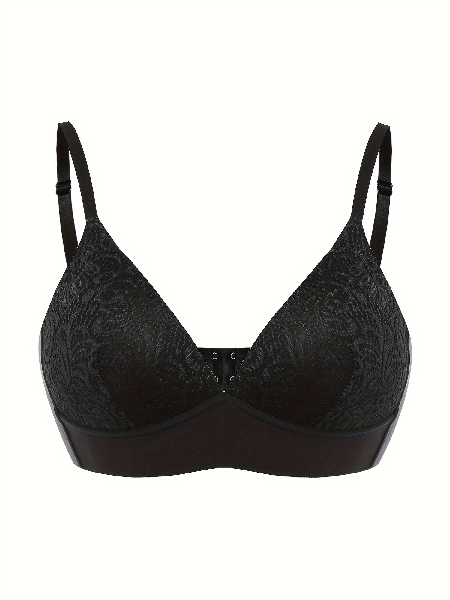 Cutout Floral Lace Wireless Bras Comfy Breathable Intimates - Temu