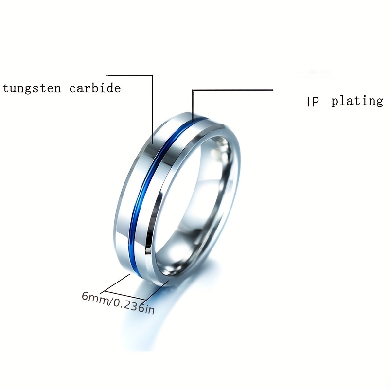 AURSTORE® Anello in Tungsteno, 6 mm, motivo Il Signore degli