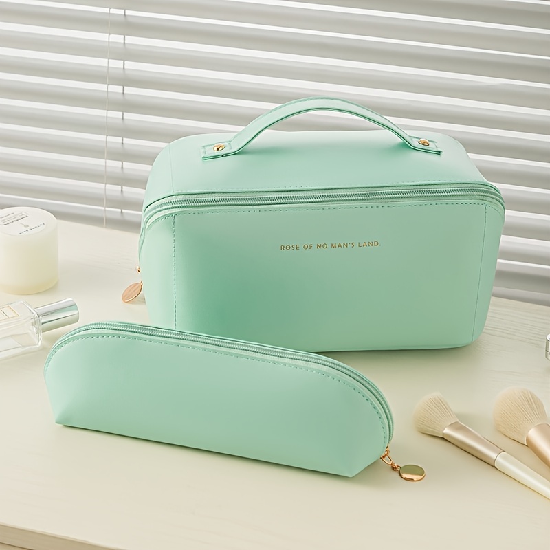 Travel Makeup Bag Cosmetic Bag Makeup Bag Toiletry bag for women and girls  (Green) : : Beauty