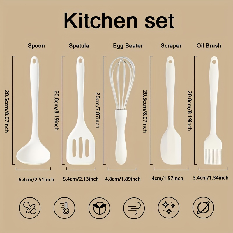Cinco 'sets' de utensilios de cocina: resistentes al calor