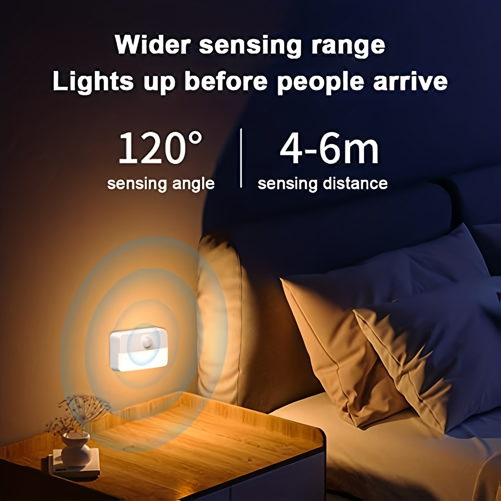 3 Luces LED con Sensor de Movimiento de Pared en Cualquier lugar del Hogar  Casa 