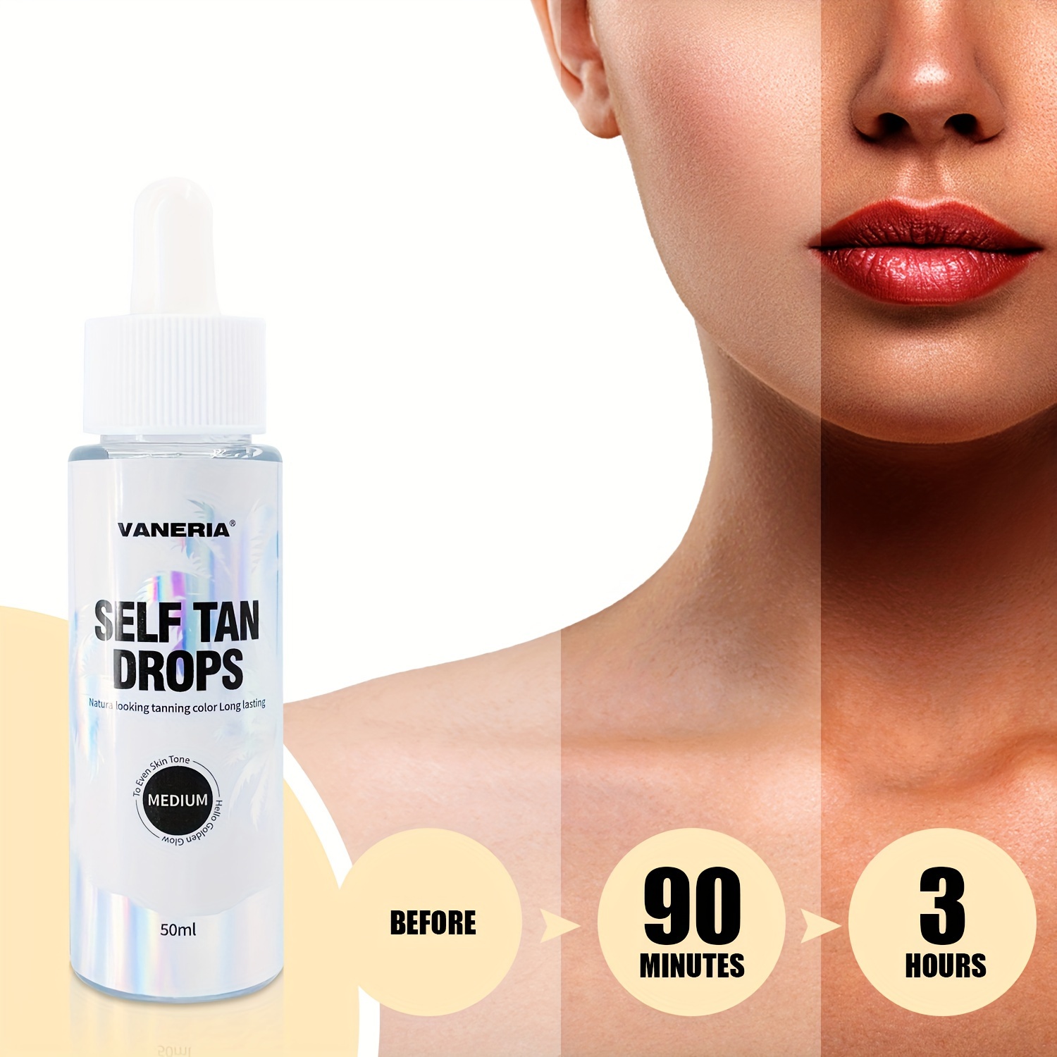 Self Tan Drops Tanning Facial Natural Tanning - Temu