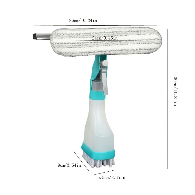 1pc 3-in-1 Multi-functional Window Cleaning Brush With Spray
