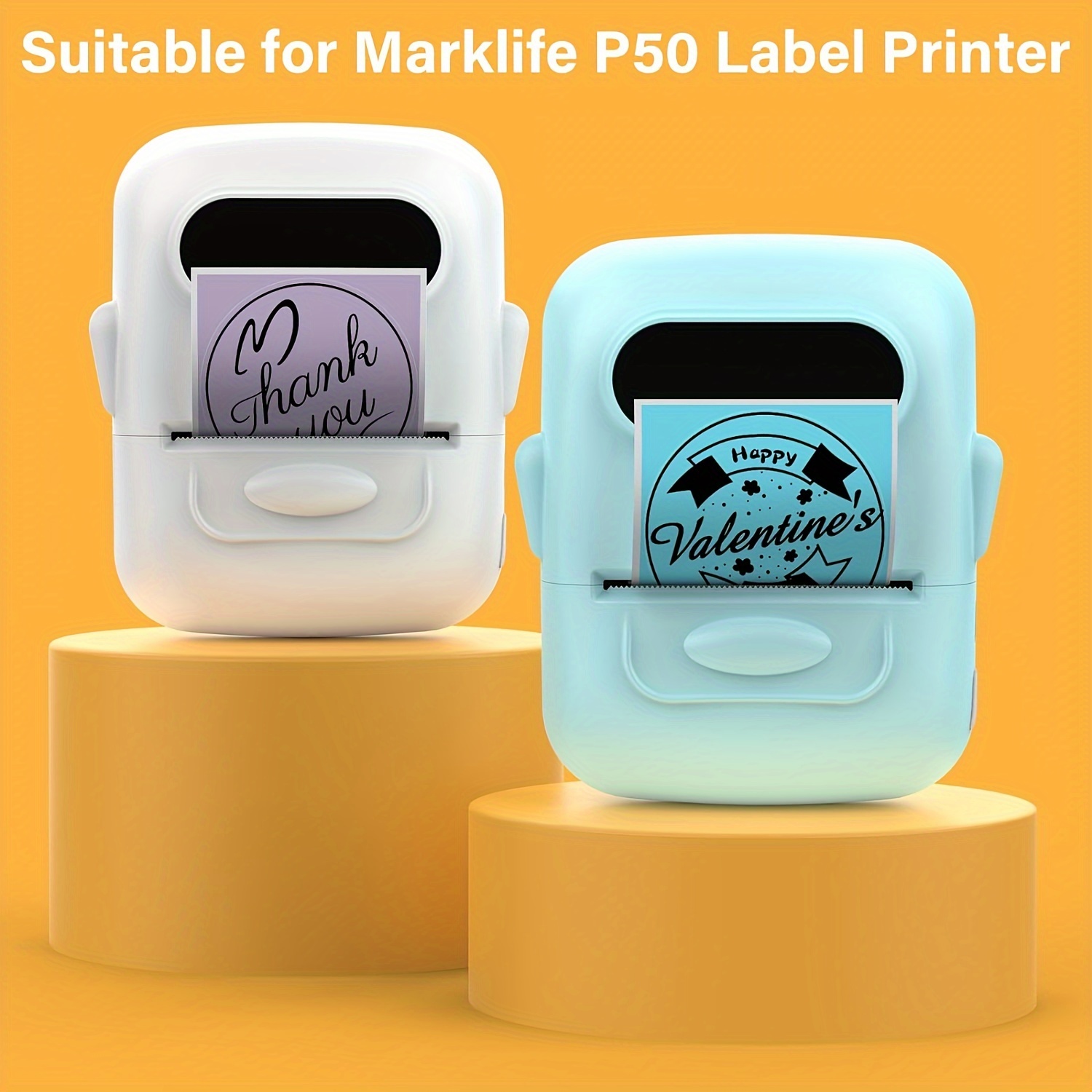 MARKLIFE P11,P50,P15,P12 Label Paper, Clear Sticker Thermal Paper  Self-Adhesive Label Maker Tape Printer, Transparent, 12mm X 40mm (0.47 X  1.574 Inch) 180 Labels/Roll, 1 Roll
