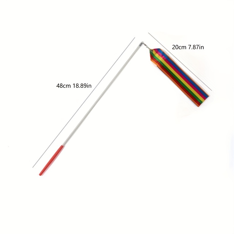 Rhythmic Gymnastics Ribbon Dance Handheld Twirling Wands On Sticks