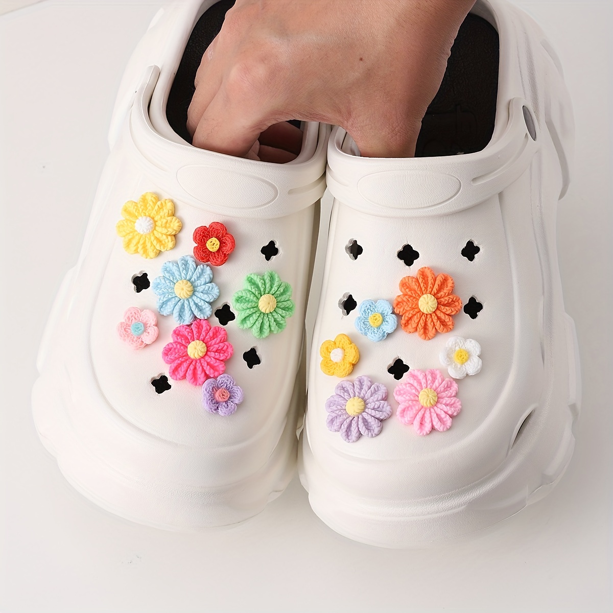 Croc Charms Flowers - Temu