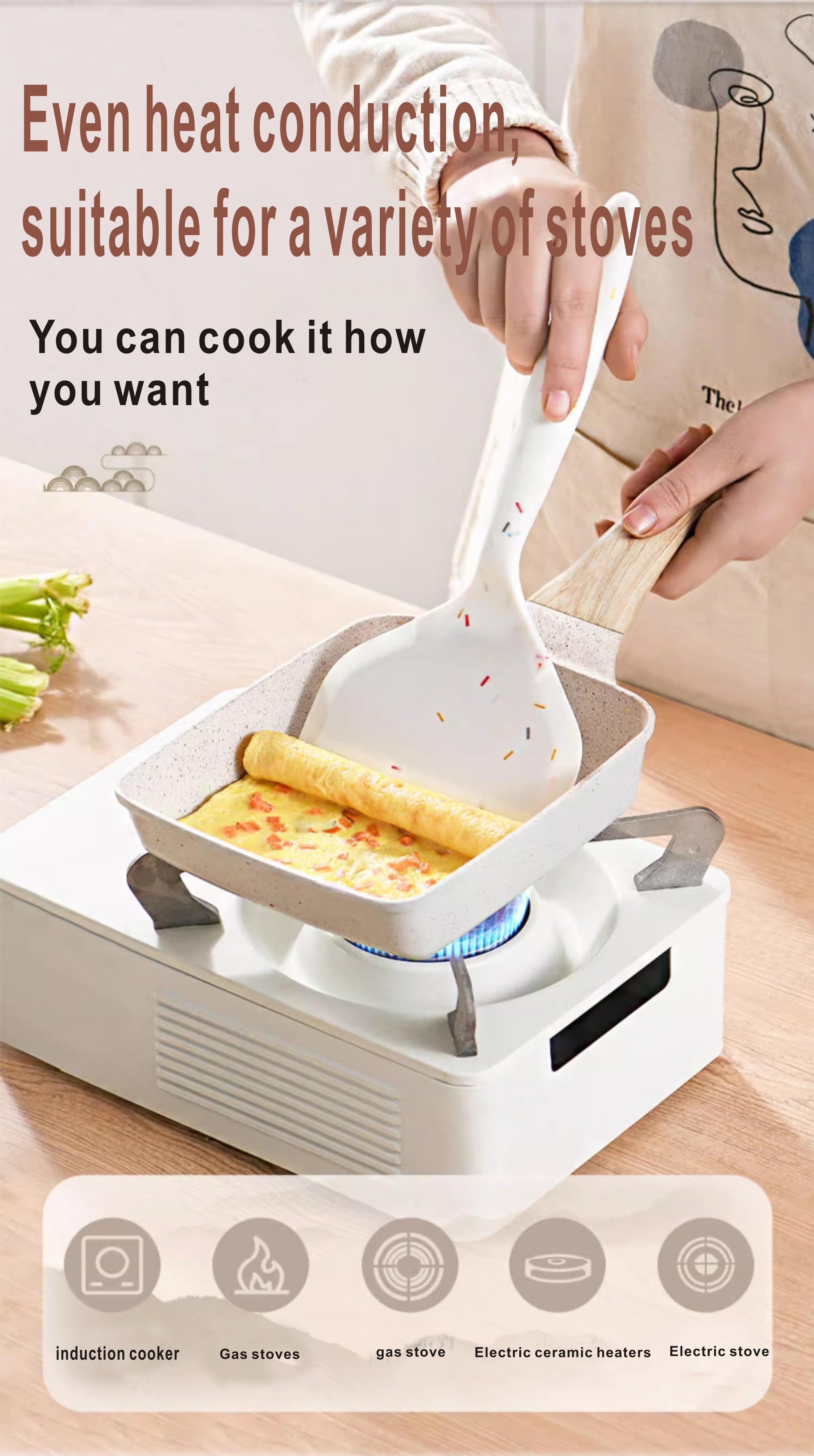 Tamagoyaki Pan, Square Egg Pan Japanese Omelette Pan Nonstick Cookware Pfoa  Free All Stoves Compatible Induction Compatible Omelet Maker, Cookware,  Kitchenware, Kitchen Items - Temu