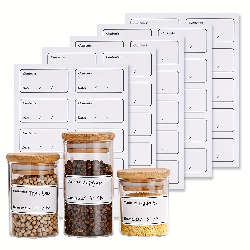 Self-adhesive Labels Spice Jars, Self-adhesive Kitchen Jars