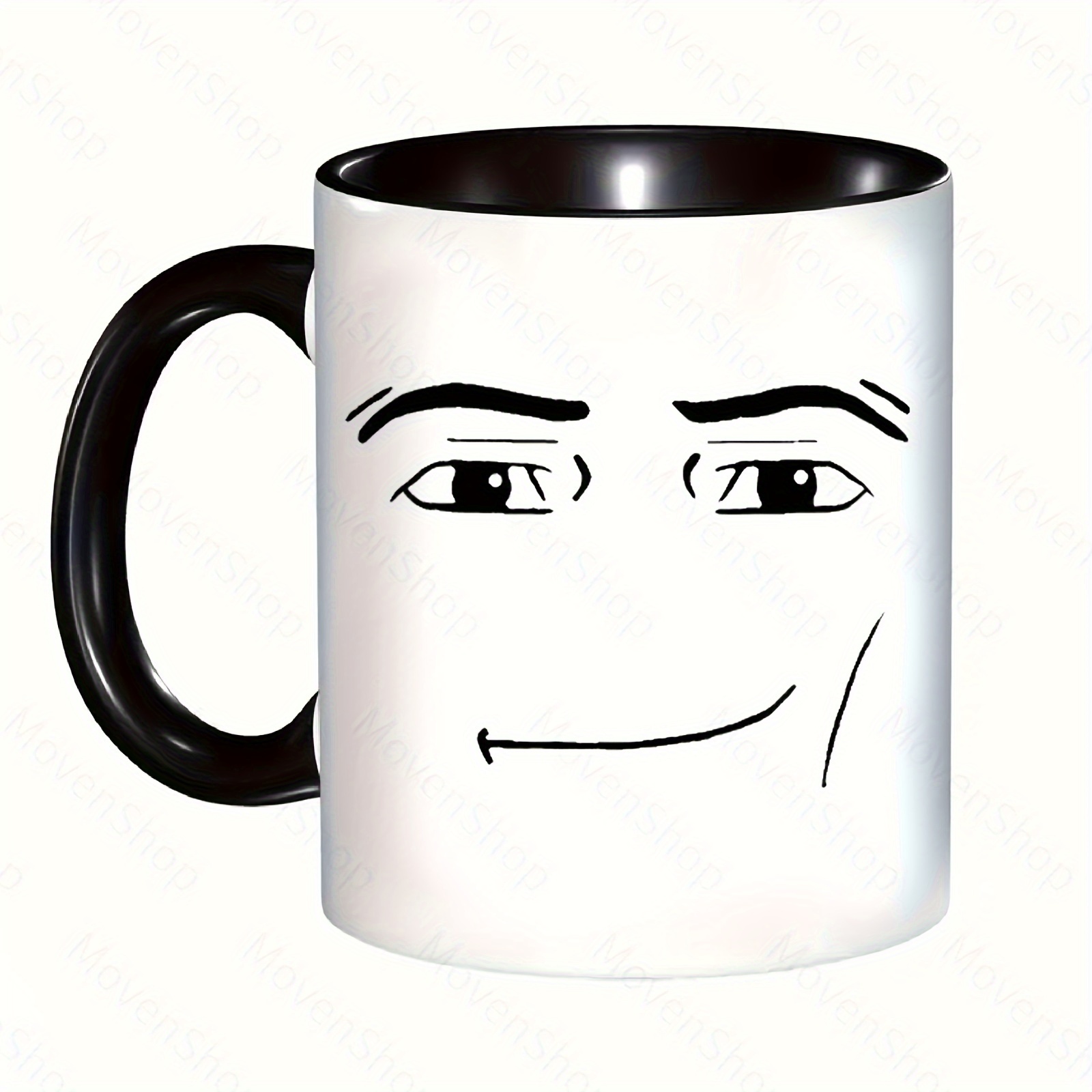 Funny Roblox Man Face Mug, Man Face Mugs Roblox Handsome Fan Gift