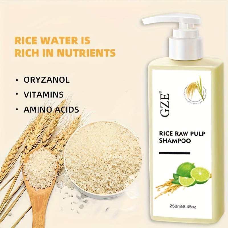 Rice Raw Pulp Shampoo Biotin Hair Care For All Hair Types