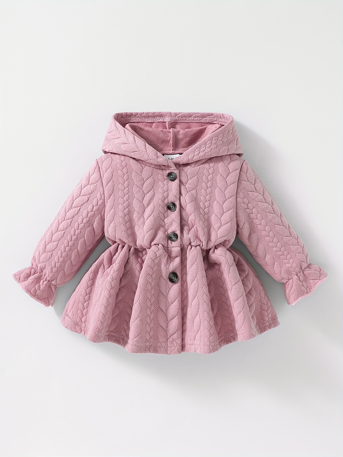 Manteau A Capuche Bebe Enfant Fille Garcon Fourrure Hiver Chaud ÉPais Parka  Mode Mignon A Manche Longue Veste en Coton Cape (18 Mois, Rose) :  : Mode