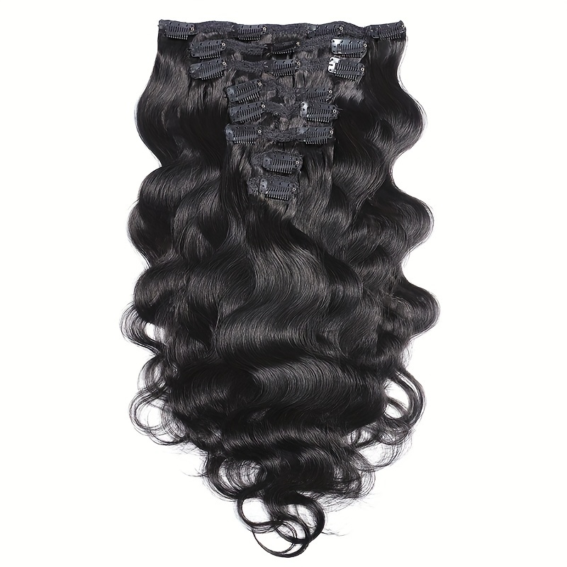 Body Wave Clip in Human Hair Extensions For Black Women Brazilian