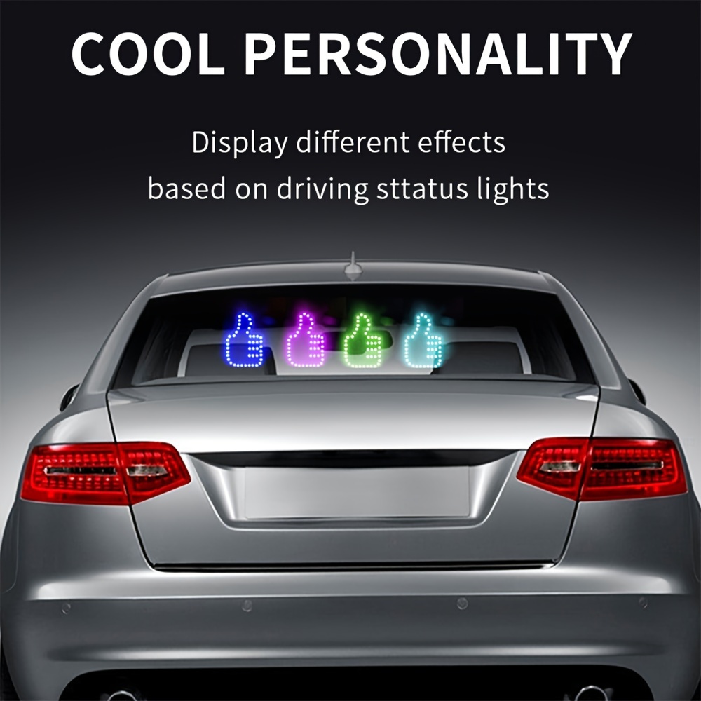 Car LED Gesture Light Car Thumb Up Finger Lamp OK Signs Exterior