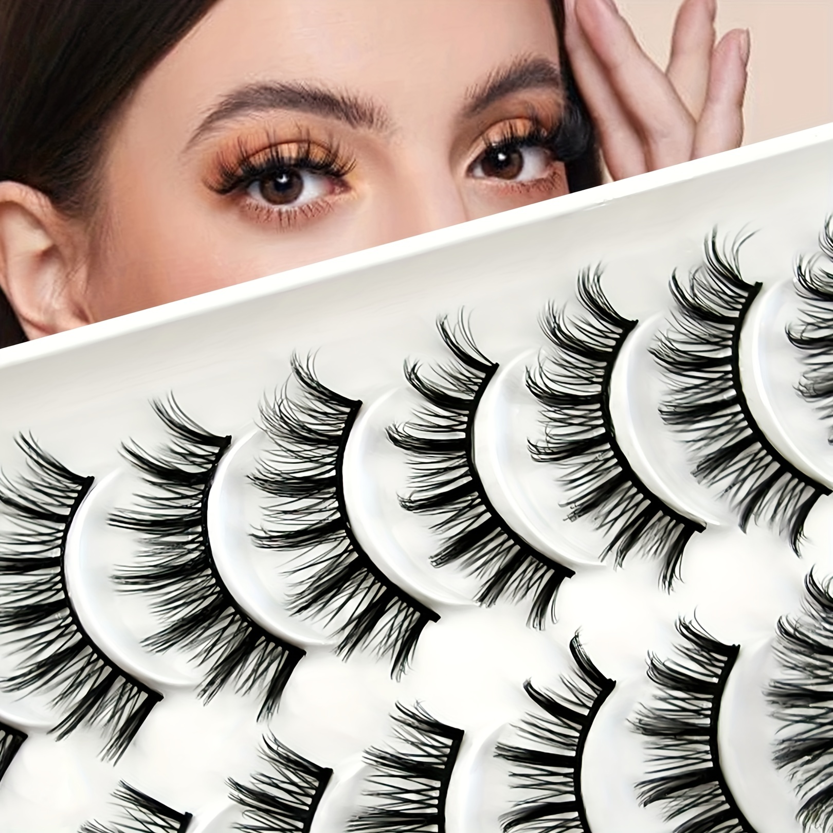 10 Pairs of Natural Curling Little Devil Faux Mink Lashes