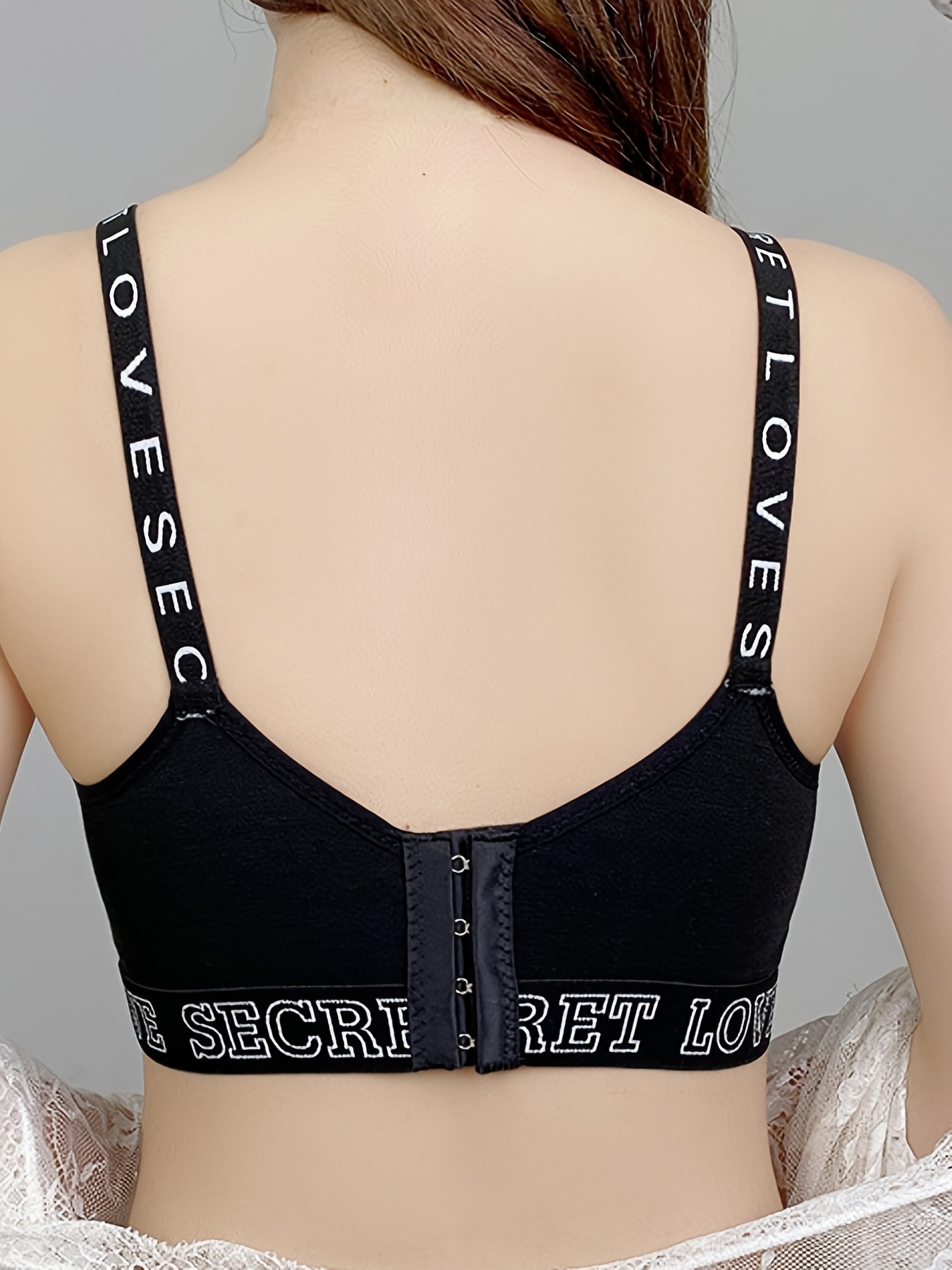 Women's Comfortable Nursing Bra with Stylish Letter Print